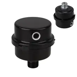 3/8PT 16 мм Мужской Thead диаметр приемный фильтр для воздушного компрессора глушитель черный металл уменьшая Шум