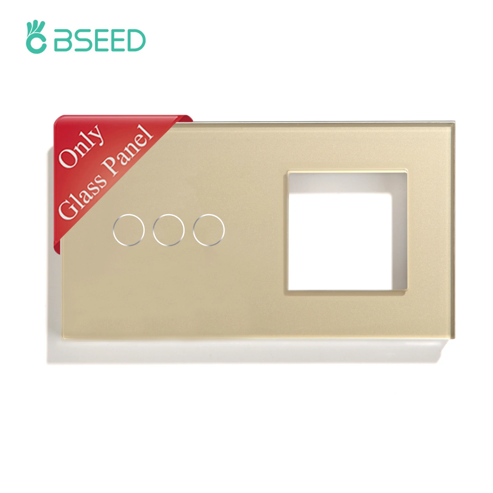 Crystal Glass Panel Frame 157mm Pearl White Black Gloden For Wall Switches Power