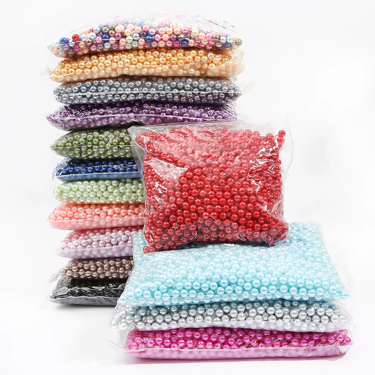 Acrylic Beads 3/4/6/8/10mm Round No Hole Acrylic Imitation pearl beads Loose beads For DIY Scrapbook Decoration Crafts Making acrylic beads