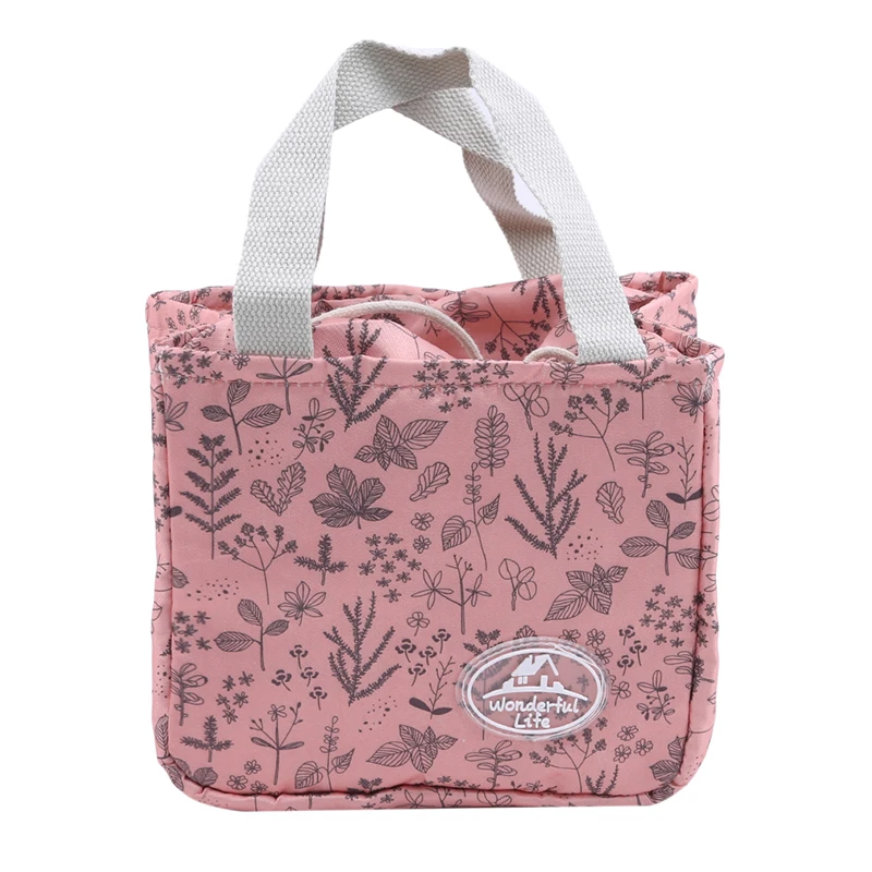 Lunch Box Insulation Bag Printing Floral Thermal Lunch Bag For Women Portable Carry Tote Bolsa Termica Para Marmita
