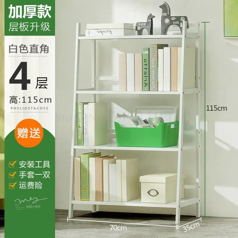 Simple Bookshelf Storage Simple Solid Wood Landing On The Living Room Desktop To Receive Children's Books Cabinet - Цвет: I