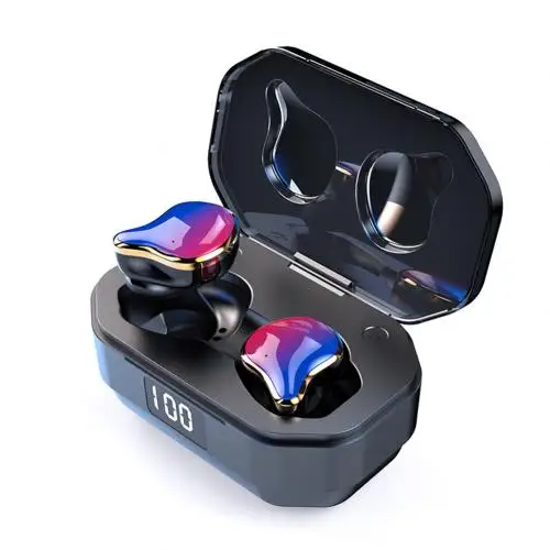 Multicolor G01 TWS Bluetooth 5,0 наушники беспроводные для телефона настоящие беспроводные стерео мини наушники спортивные с микрофоном зарядная коробка - Цвет: Multicolor