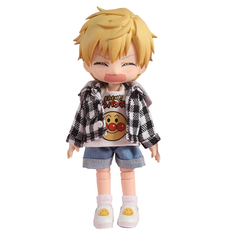 Модная кукольная одежда пальто в клетку/рубашка для OB11 Obitsu 11 Holala Molly 1/12 BJD куклы
