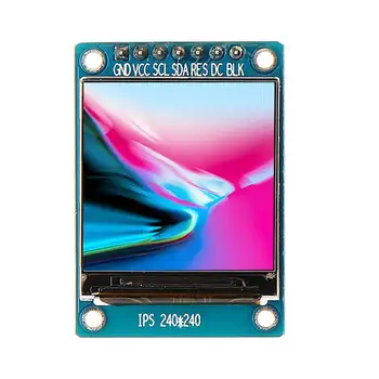 

CLAITE 1.3 Inch HD IPS TFT LCD Display Color Screen Display Module 240*240 Color HD LCD Screen 3.3V ST7789 Driver Module