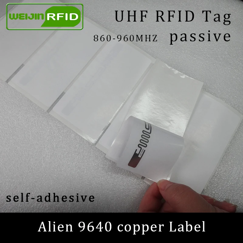 UHF RFID тег наклейка чужой 9640 для печати медные наклейки 915 МГц 860-960 МГц Higgs3 EPCC1G2 6 Csmart клей пассивный RFID метки этикетки