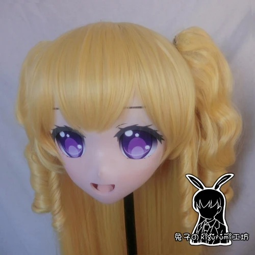 Кролик 57) Полная Голова кроссдресс Девушка BJD кукольная маска Idol time Pripara COS мультфильм аниме реалистичный силикон yumekawa yui Косплей