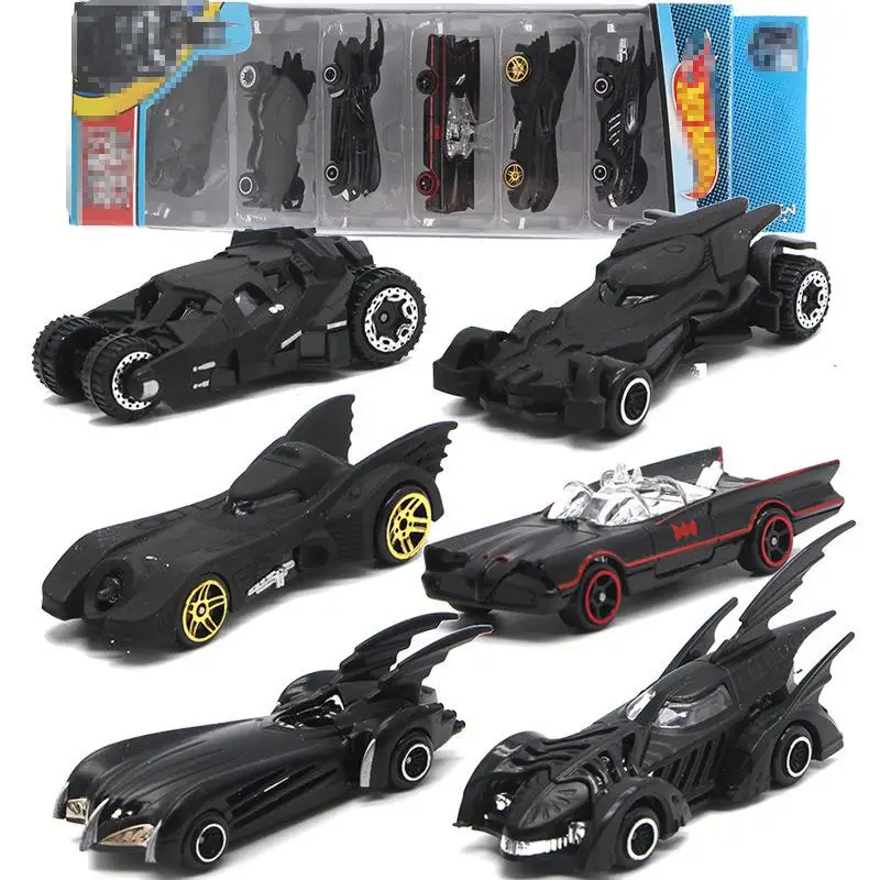 Buen trato Juego de 6 uds. De coches de juguete Batmobile, coche en miniatura de aleación con combinación de vehículos de juguete para niños 33mj6OB0GBV