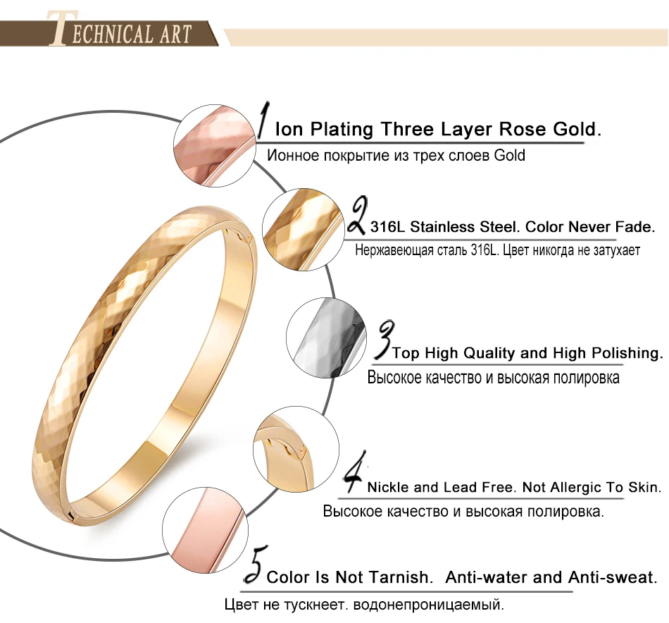  Stainless Steel Bangles Bracelets women (1)