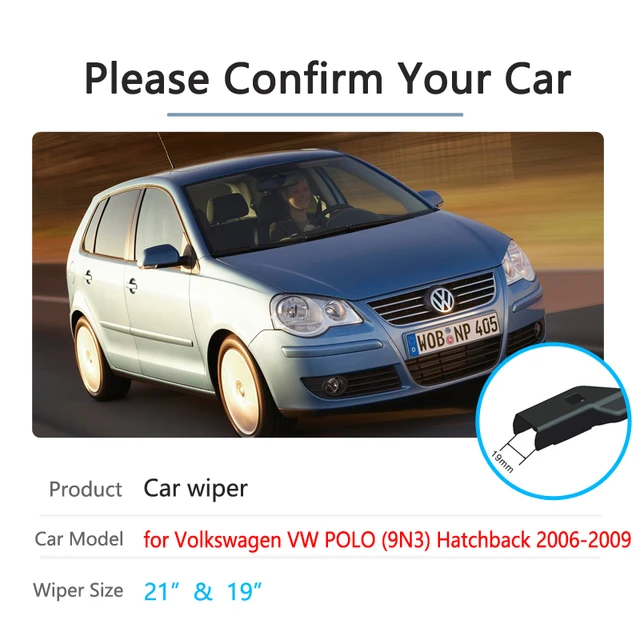 Auto Wischer Klinge für Volkswagen VW POLO Fließheck MK4 2006 ~ 2009 9N3  Front Scheibenwischer 2007 2008 Auto Zubehör - AliExpress