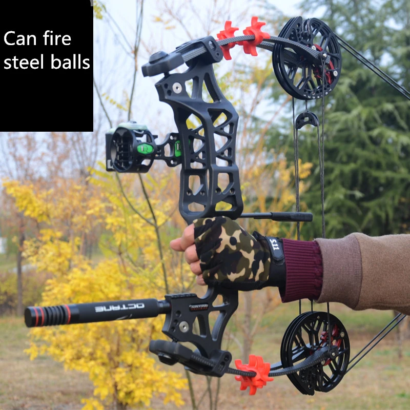 2021 new dual use can launch steel ball compound bow shooting bow and