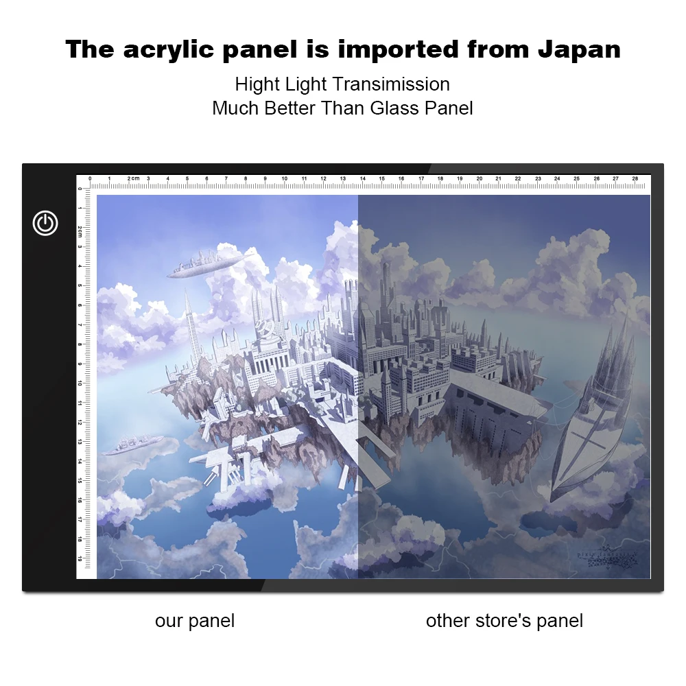 Online Caja de luz LED para tableta con dibujo mejorado, placa de dibujo Digital con seguimiento de escritura gráfica A4 para bocetos de pintura de diamante