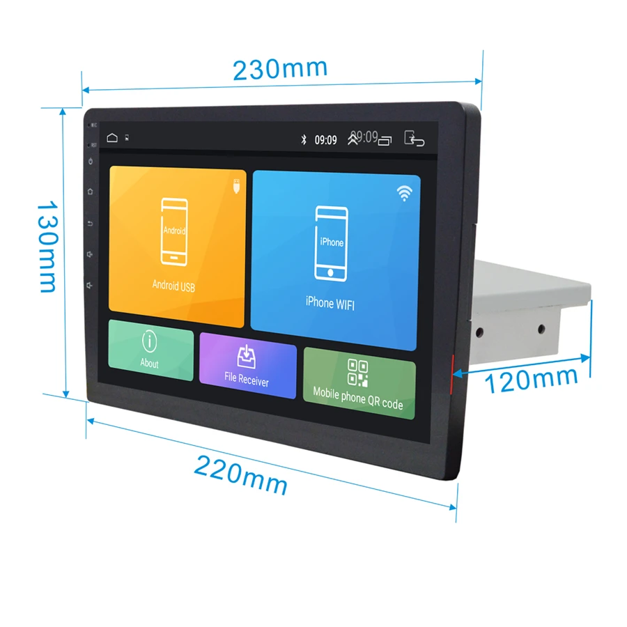  1 DIN Adjustable Android Touch Screen Quad-core RAM 2GB ROM 16GB 9