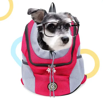 

Comfortable Small Dog Backpack Travel Breathable Mesh Puppy Dogs Carrier Bags JS22