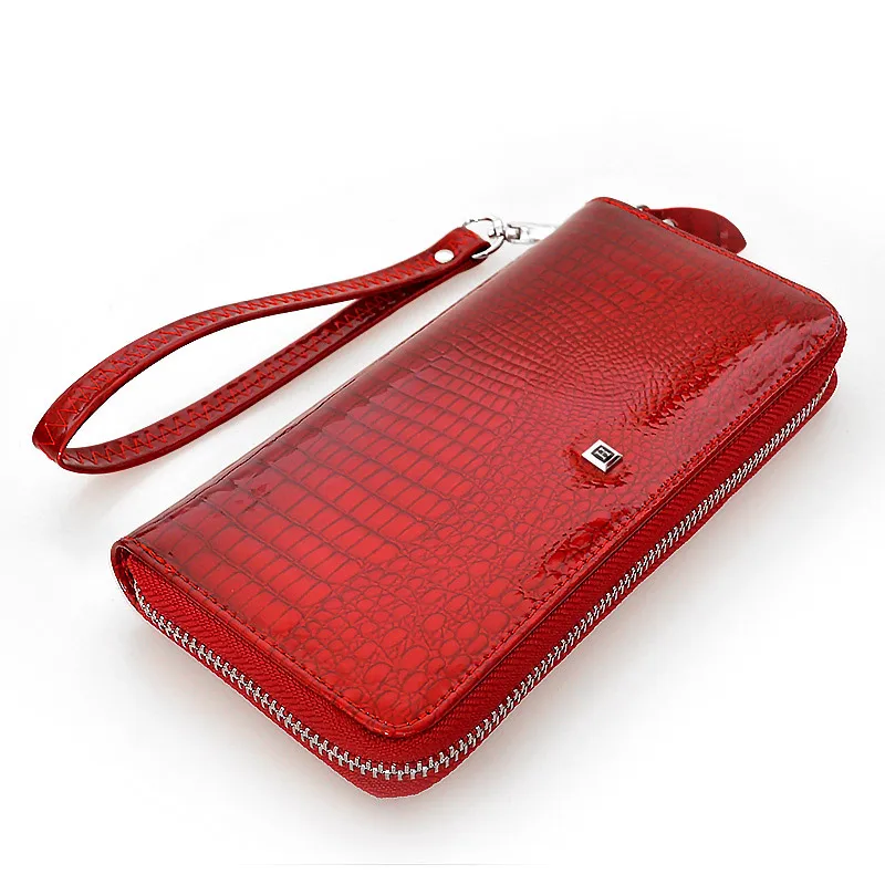 Long Wristlet Wallet Purse Genuine Leather Wallet Female Fashion Zipper Women Wallets Card Holder Clutch Ladies Wallets 6