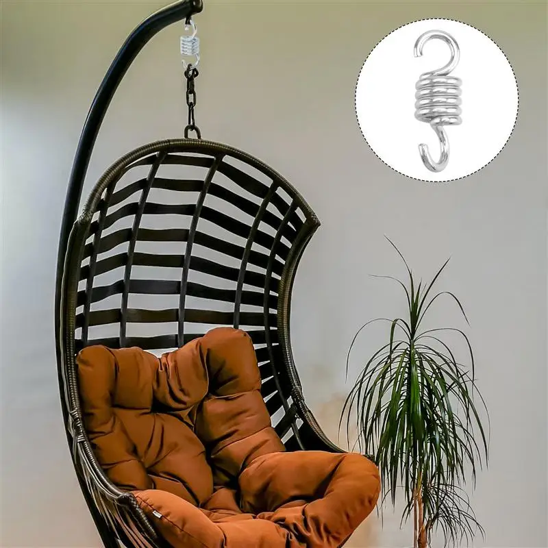 2Pcs Hammock Chair Hanging Porch Swing Spring Heavy Duty Stainless Steel Hammock Swing Hardware Dual Swivel Hooks (6.7mm)