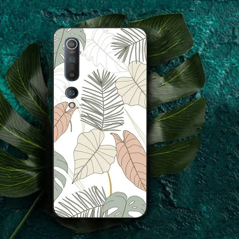 YNDFCNB Palm tree Leaves Plant Flower Phone Case for RedMi note 4 5 7 8 9 pro 8T 5A 4X case xiaomi leather case color