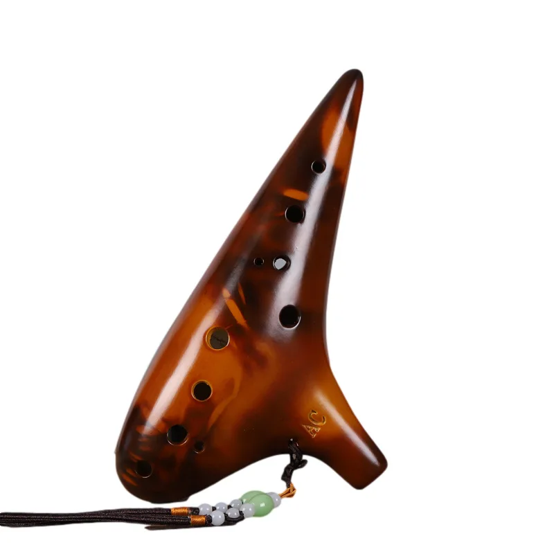 12 Gaten Strawfired Keramische Ocarina Alto C Sleutel Ocarina