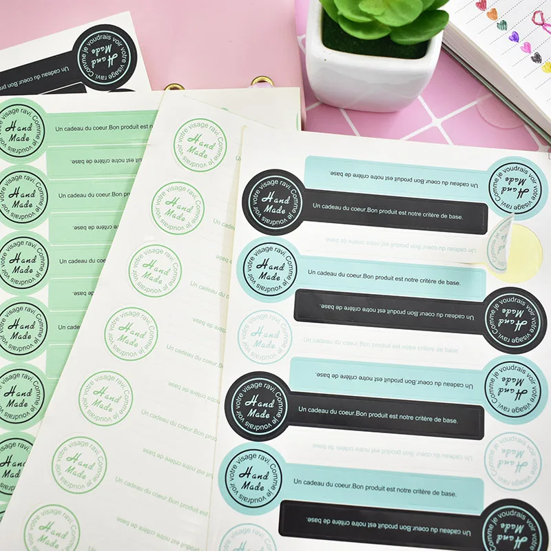 

10Sheets=150Pcs Sealing Label Stickers Hand Made Adhesive Stickers Strip Paper Stickers For Gifts Girls Craft Stickers