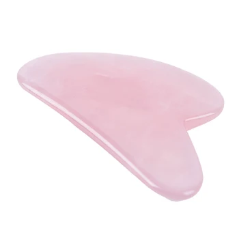 

1 Pcs Rose Quartz Jade Guasha Board Natural Stone Scraper Tools For Face Neck Back Body Pressure Therapy Massager Relax Tool