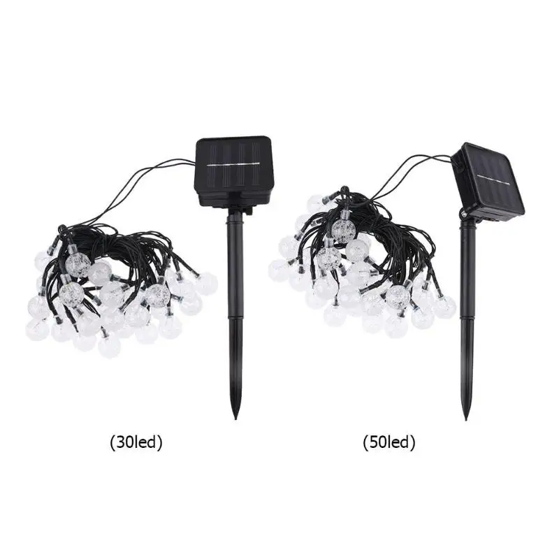30/50LED Solar Bubble Ball Color String Light Waterproof Garden Decorative Light Create a Warm and Romantic Atmosphere
