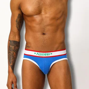 

Men's Briefs Sexy Mid Rise Briefs 100% Cotton Elastic Breathable Underpants Male Underwear Intimates