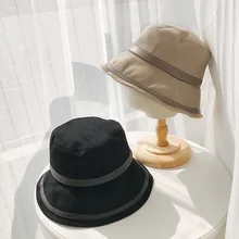 Зимняя женская шапка в Корейском стиле, одноцветная шапка-ведро, удобная Студенческая Рыбацкая шапка для женщин, для отдыха, сохраняющая тепло, для пары шляпы