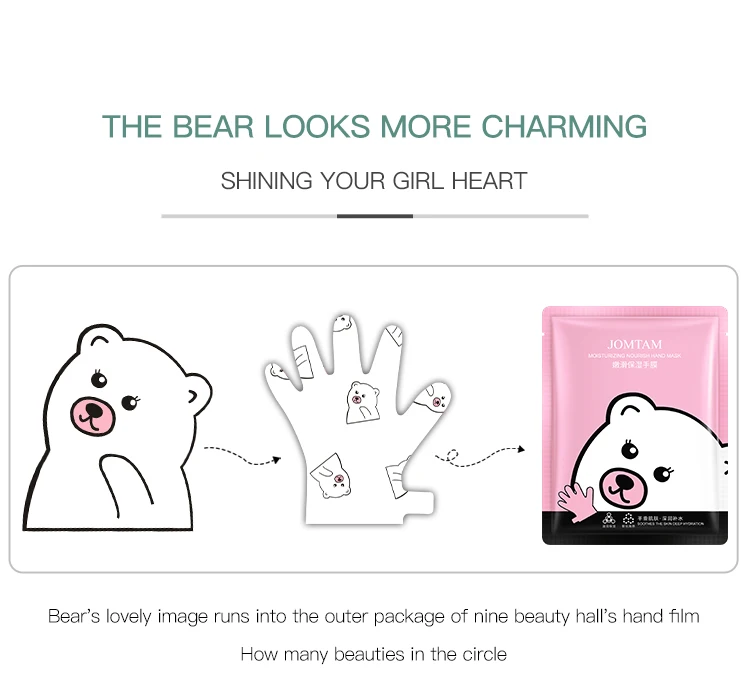 JOMTAM hot selling organic skincare private label film moisturizing hand mask