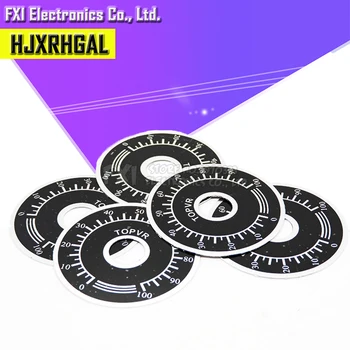 

10pcs 0-100 WTH118 potentiometer knob scale digital scale can be equipped with WX112 TOPVR