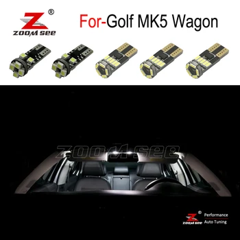 

14pcs LED license plate lamp + LED interior dome lights bulb for VW for Golf 5 MK5 Estate Wagon (2007-2009)