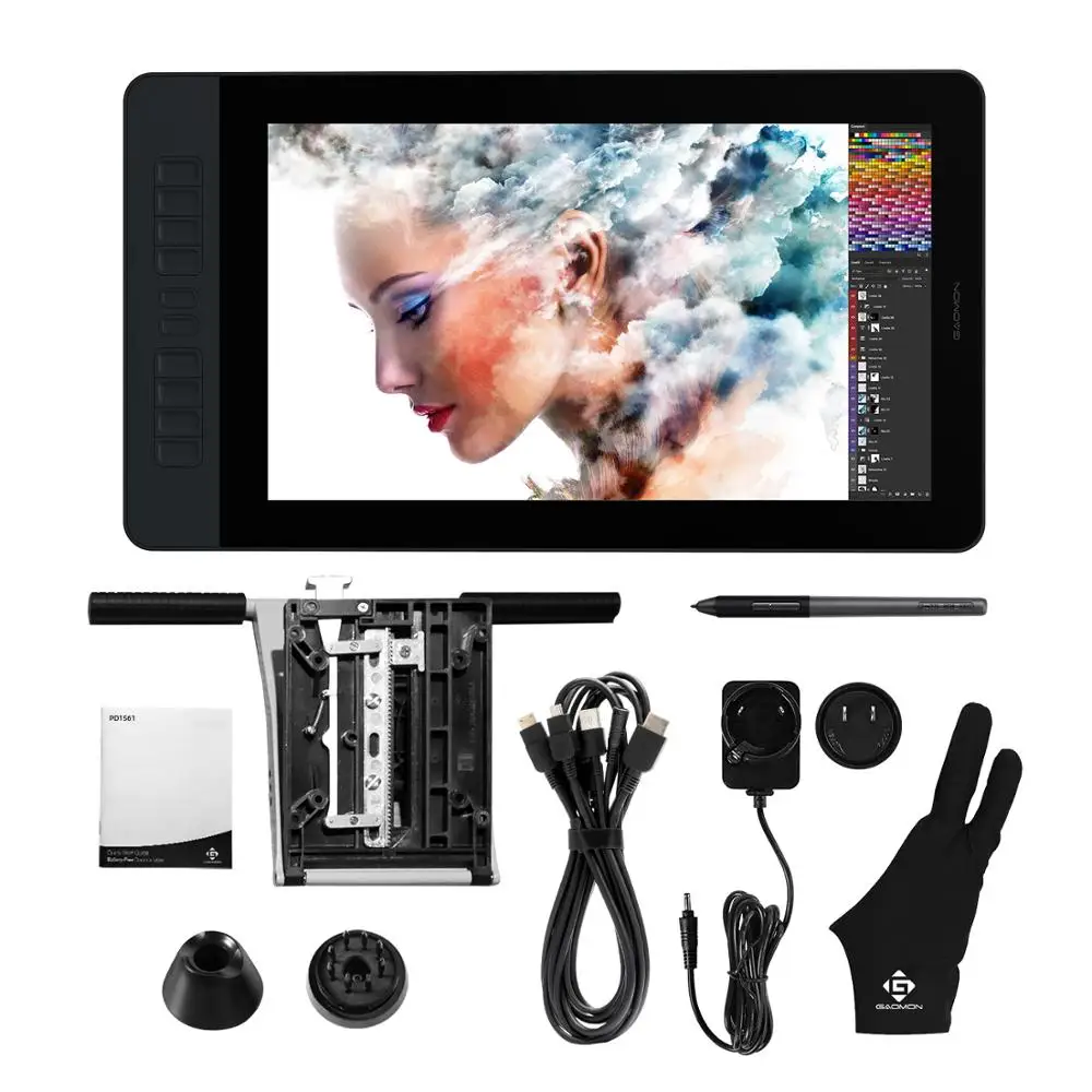  GAOMON PD1561 15.6 Inches IPS HD Graphics Drawing Tablet Monitor 72% NTSC Color Gamut with 8192 lev