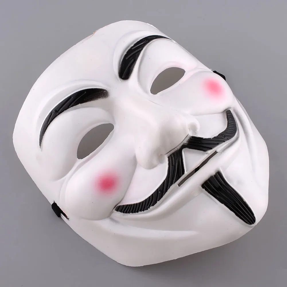 Вендетта Хэллоуин косплей фантазии туалетный V маска Guy Fawkes макияж белый/желтый