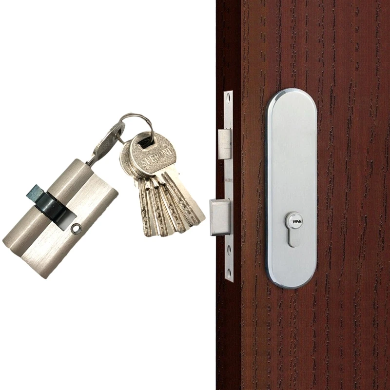 1 Set Double Open Lock Door Window Security 60 70 80 90mm Cylinder Key Anti-Theft Entrance Brass Door Lock Lengthened Core,door lock cylinder