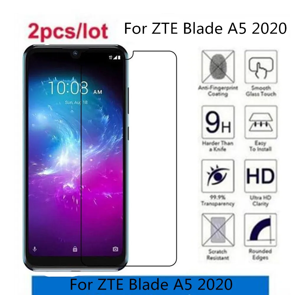 2.5D 9H Tempered Glass For ZTE Blade A5 2020 Screen Protector Toughened protective film For ZTE Blade A5 2020 Glass