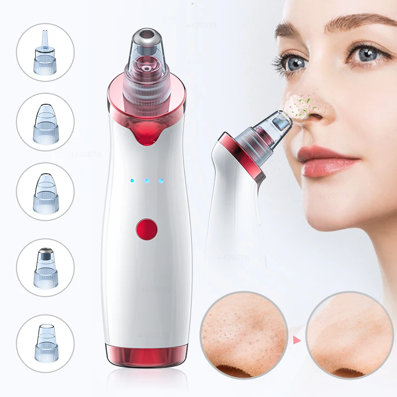 Blackhead Remover Face Deep Nose Cleaner T Zone Pore Acne Pimple Removal Vacuum Suction Facial Diamond Beauty Clean Skin Tool | Красота и