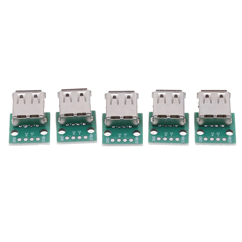 5pcs Type A Female USB To DIP 2.54mm PCB Connector Board Connectors | Обустройство дома