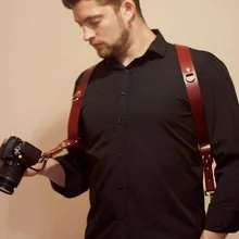 Винтажный ремень для мужчин и женщин для камеры, ремень для туризма, брекеты, стропальный ремень из искусственной кожи