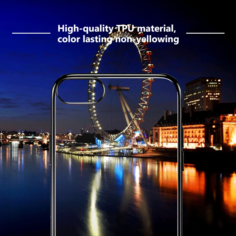 Прозрачный чехол для iPhone 11 ProMax, мягкий силиконовый чехол для iPhone 6, 6splus, 7, 8 Plus, X, XR, XS, XSMax, чехол для телефона