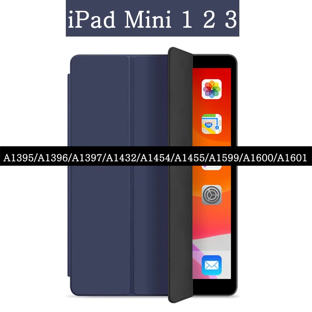 Стенд флип чехол для Apple Ipad Mini 1 2 3 4 5 7,9 дюймов A2124 A2125 A2126 из искусственной кожи на магните чехол с автоматическим включением и/Sleep(Пробуждение/спящий режим) Smart Cover - Цвет: Royal Blue