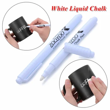 

1PC Liquid Chalk Marker Pen White Chalk Pen Erasable Liquid Chalks For Glass Windows Chalkboard Marker Drawing Writing Supply