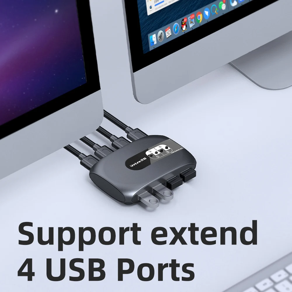 Usb kvm switch Unnlink USB 3.0 KVM switch 2 or 4 computer share 4 USB devices for keyboard mouse U disk printer