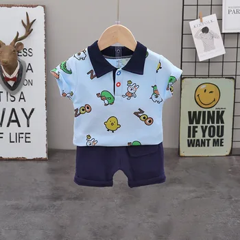 

Summer of 2020 Baby Boys Sets Animal Print TShirt with Shorts