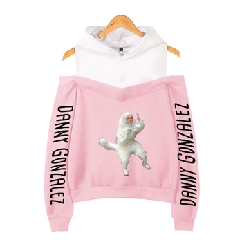 

Harajuku 2020 New Stylish Internet Celebrities Danny Gonzalez True Greg Off-Shoulder Hoodies Sweatshirt Women Casual autumn Top