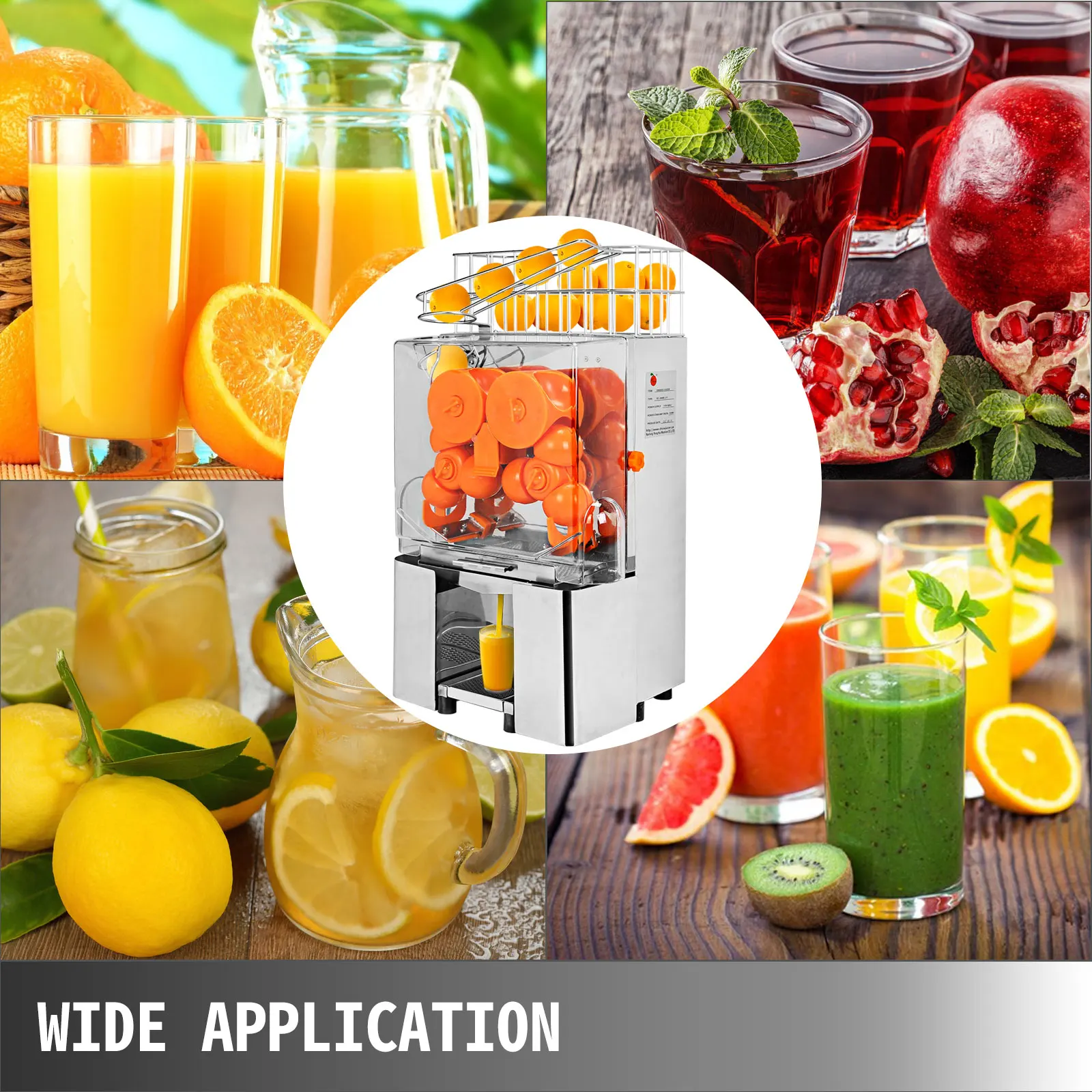 VEVOR Spremiagrumi Elettrico Professionale 120W Spremitoio per Agrumi in  Acciaio Inox Estrattore di Succo 20 Arance/min Orange Squeezer da  50.8x50.8x89cm per Ristorante e Bar - AliExpress