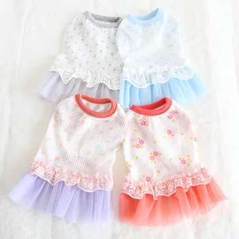 

XXS XS Lace Puppy Dog Dresses Cat Clothing Pet Clothes for Dogs Cats Rabbits Yorkie Maltese Chihuahua Spring Summer
