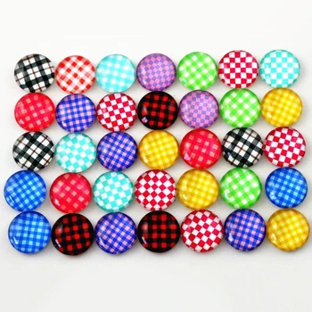 

50pcs/Lot 12mm Photo Glass Cabochons Mixed Color Cabochons For Bracelet earrings necklace Bases Settings-G2-17