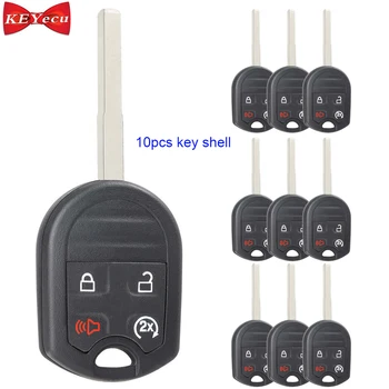 

KEYECU 10pcs for Ford Escape Focus Fiesta Transit Connect Remote Car Key Shell Case Fob Housing Cover for OUC6000022