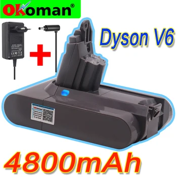 

Dyson V6 battery 4800mAh 21.6V Li-ion Battery for dyson dc62 battery DC58 DC59 DC61 DC74 SV09 Vacuum Cleaner Battery + charger