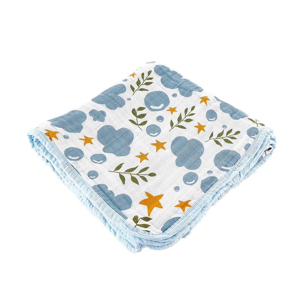Kangobaby #My Soft Life# New Design 4 Layers Cotton Baby Swaddle Blanket Super Comfortable Newborn Wrap Stroller Cover 4