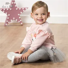 DBM12761 нижнее белье в стиле бренда dave bella/весна, сказочное детское платье для девочек, платья принцесс, платья для стильная футболка с изображением персонажей видеоигр Сетчатое платье, детское модное праздничное платье для маленьких детей в стиле "Лолита", одежда