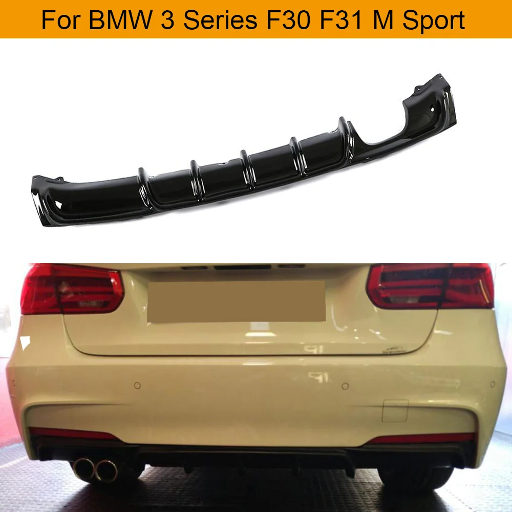 3 серии автомобильный диффузор губа на задний бампер для BMW F30 M Sport 2012 2017 черный